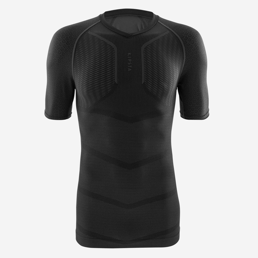Adult Short-Sleeved Thermal Base Layer Top Keepdry 500 - Black - Image 3