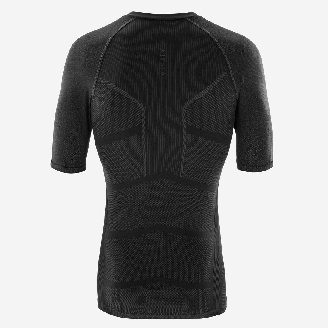Adult Short-Sleeved Thermal Base Layer Top Keepdry 500 - Black - Image 4