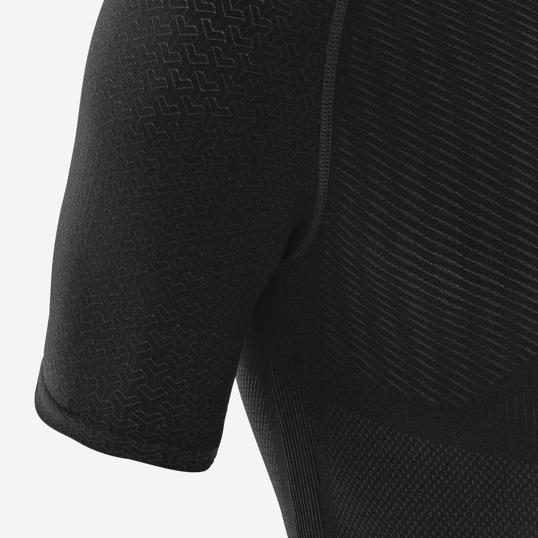 Adult Short-Sleeved Thermal Base Layer Top Keepdry 500 - Black - Image 6