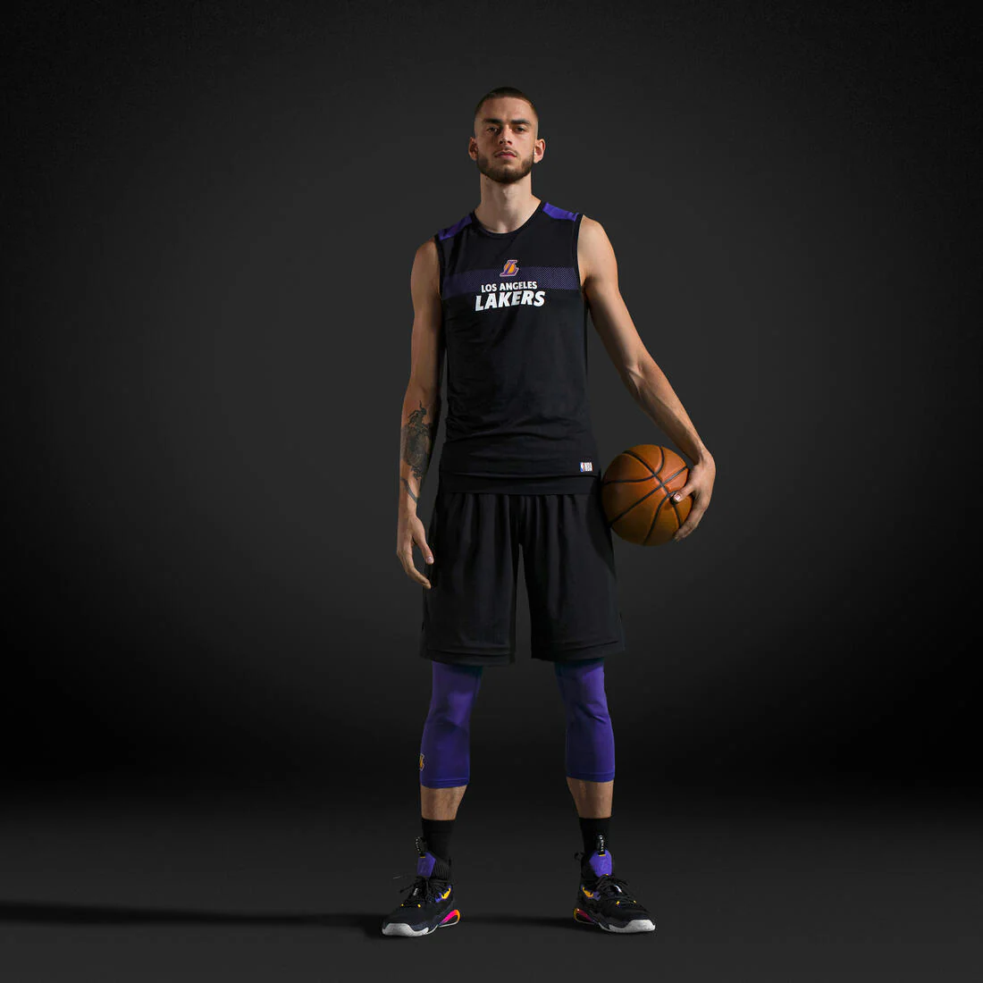 Adult Sleeveless Basketball Base Layer Jersey UT500 NBA Los Angeles Lakers - Image 11