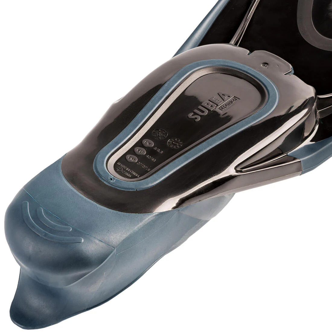 Adult snorkelling fins mask snorkel SET 100 Grey, FMS set 100 AD - Image 10