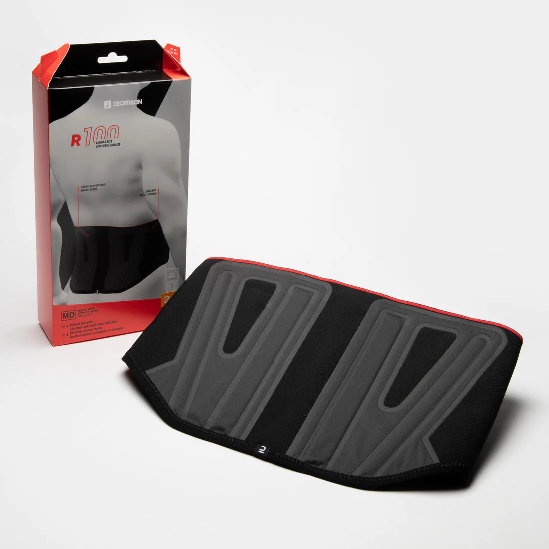Adult Supportive Lumbar Belt R100 - Black - Image 3