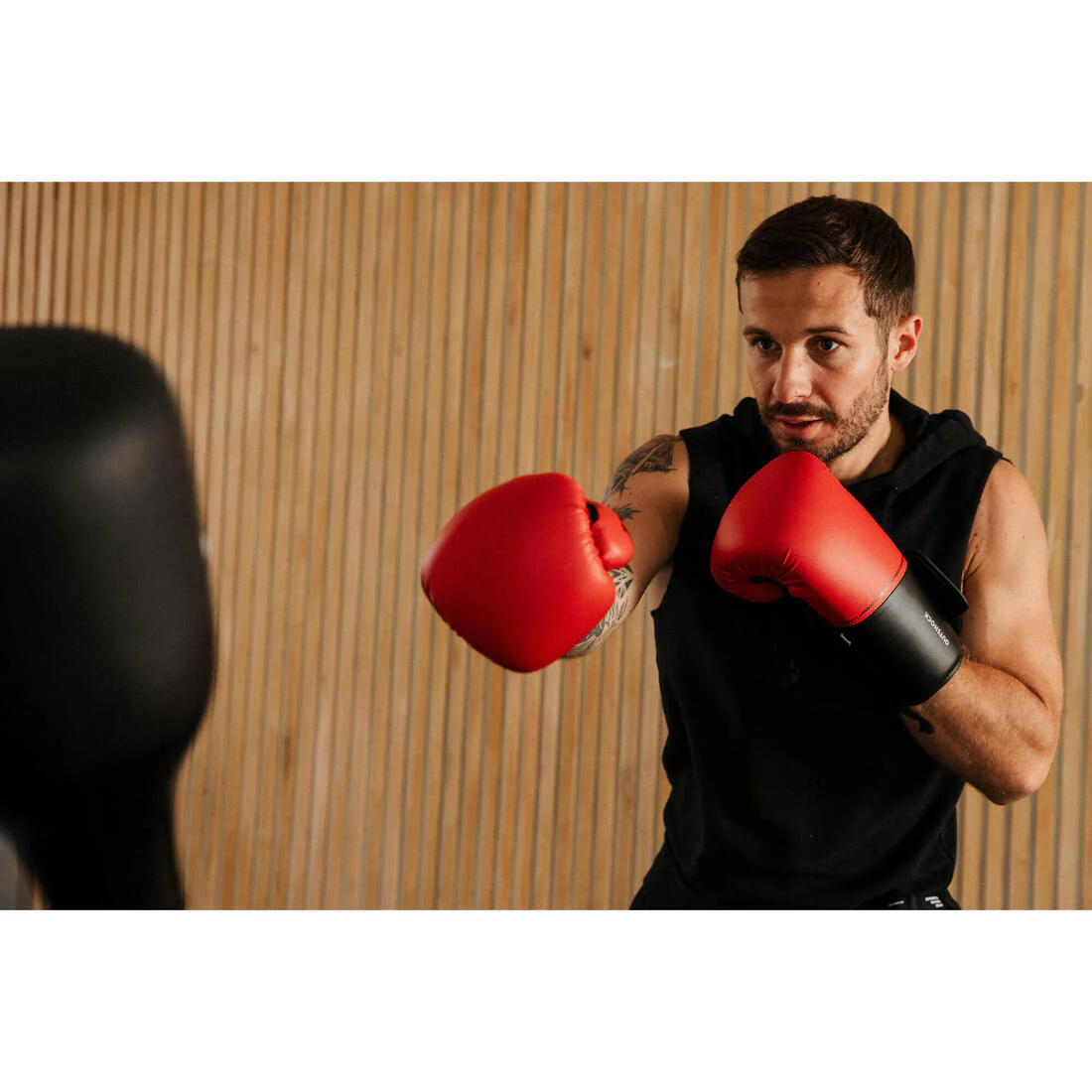 Adult Training Boxing Gloves Beginner - Red/Black - Image 12