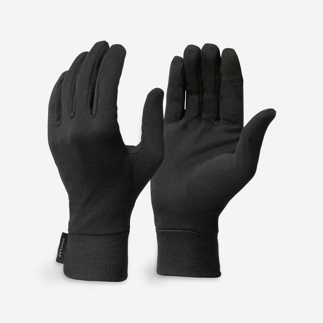Adults’ trekking silk liner gloves, MT500 - Black
