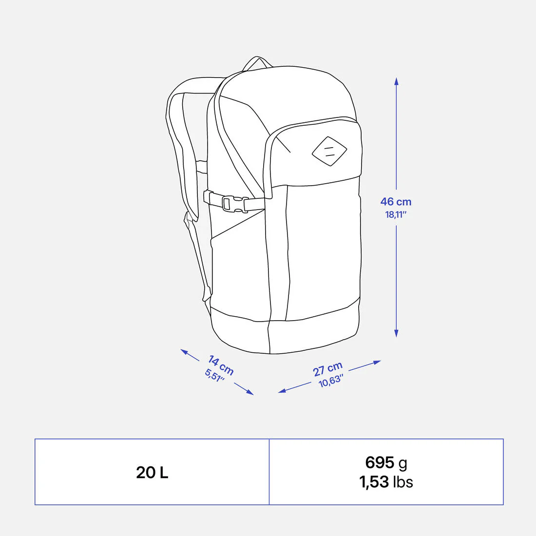 Arpenaz 500 20L hiking backpack - Image 4