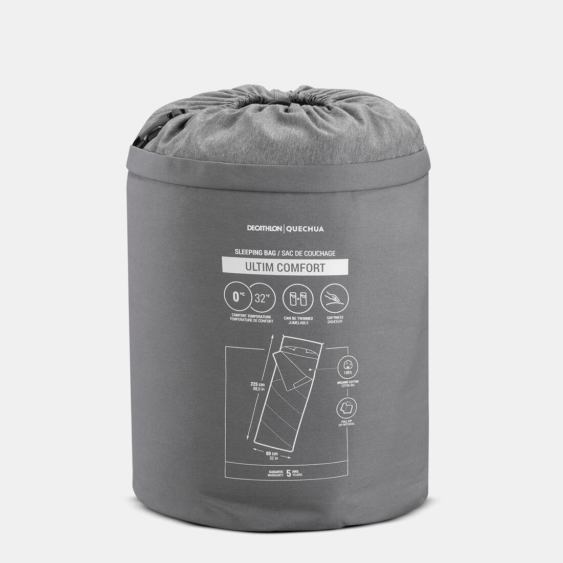 Arpenaz camping sleeping bag 0° - cotton - Image 3