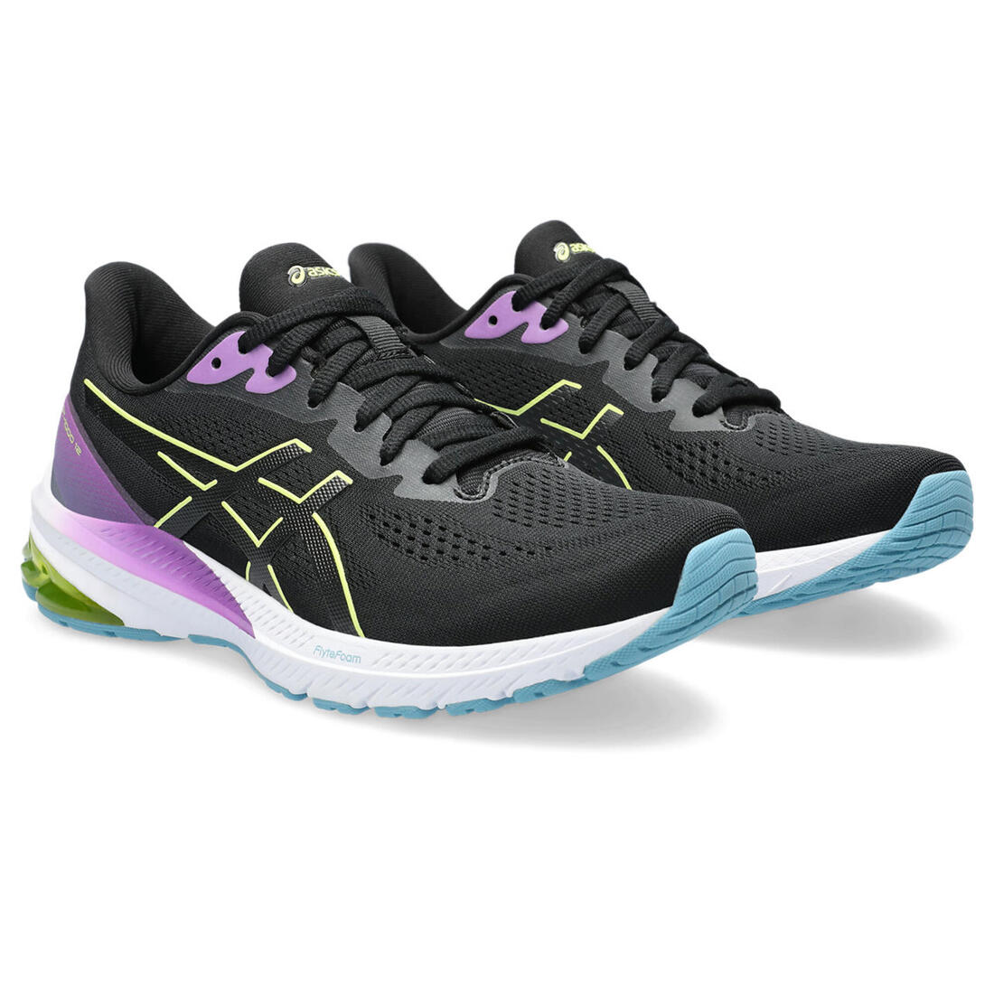 Asics GT-1000 12 BLACK/GLOW YELLOW - Image 3