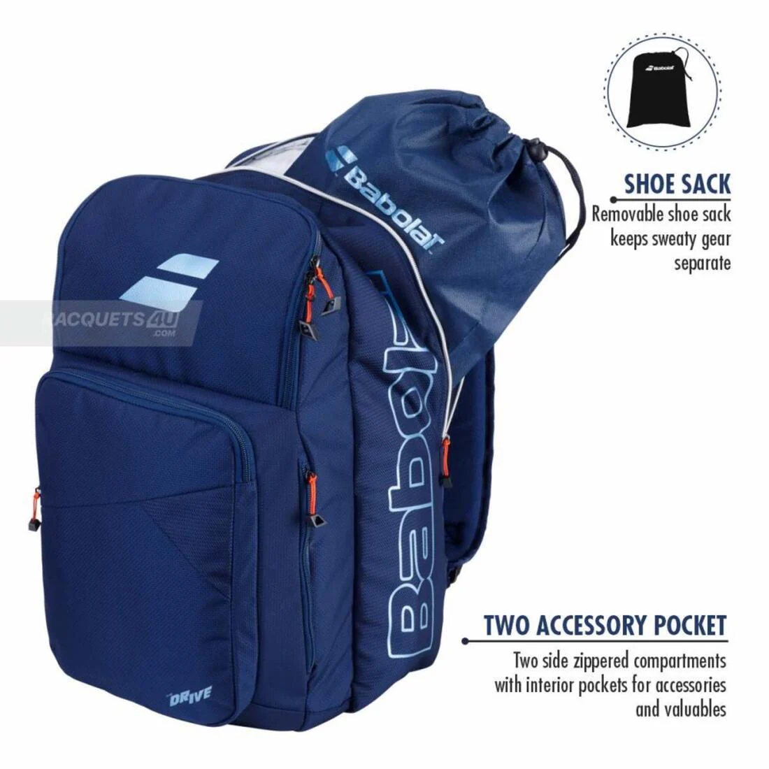 Babolat Pure Drive Tennis Backpack - Insulated 3-Racket Capacity Bag - Image 3