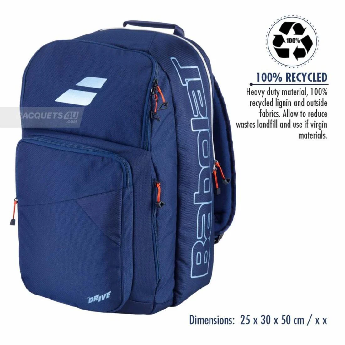 Babolat Pure Drive Tennis Backpack - Insulated 3-Racket Capacity Bag - Image 4