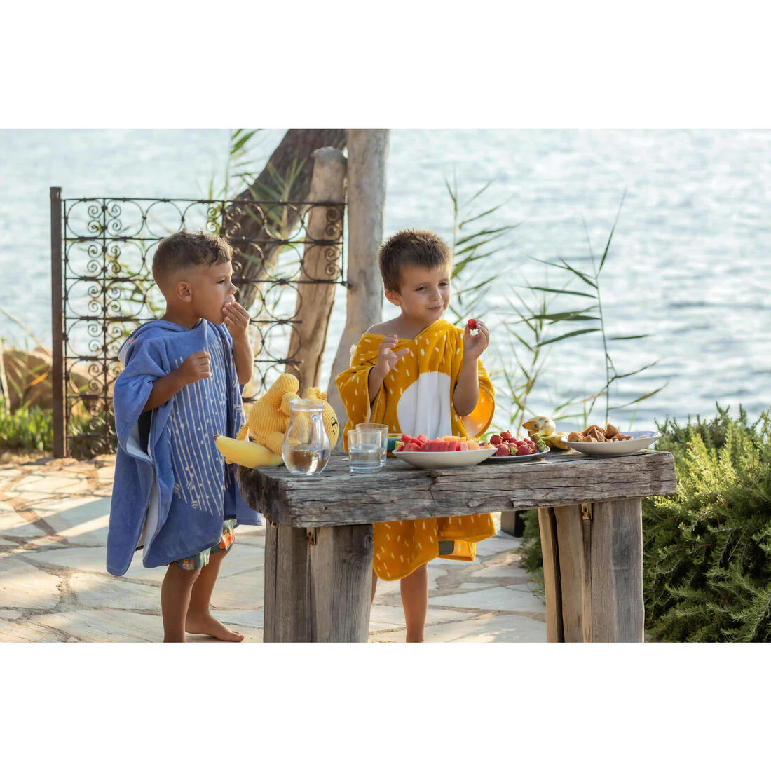 Baby cotton changing poncho - Lion - Image 12