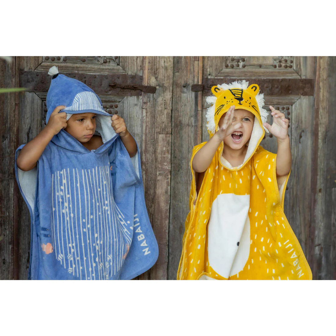 Baby cotton changing poncho - Lion - Image 13