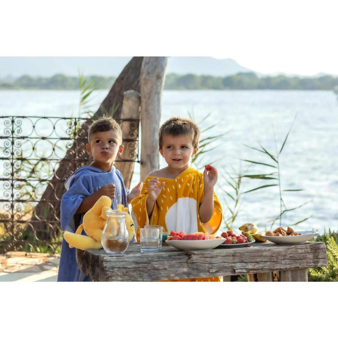 Baby cotton changing poncho - Lion - Image 14