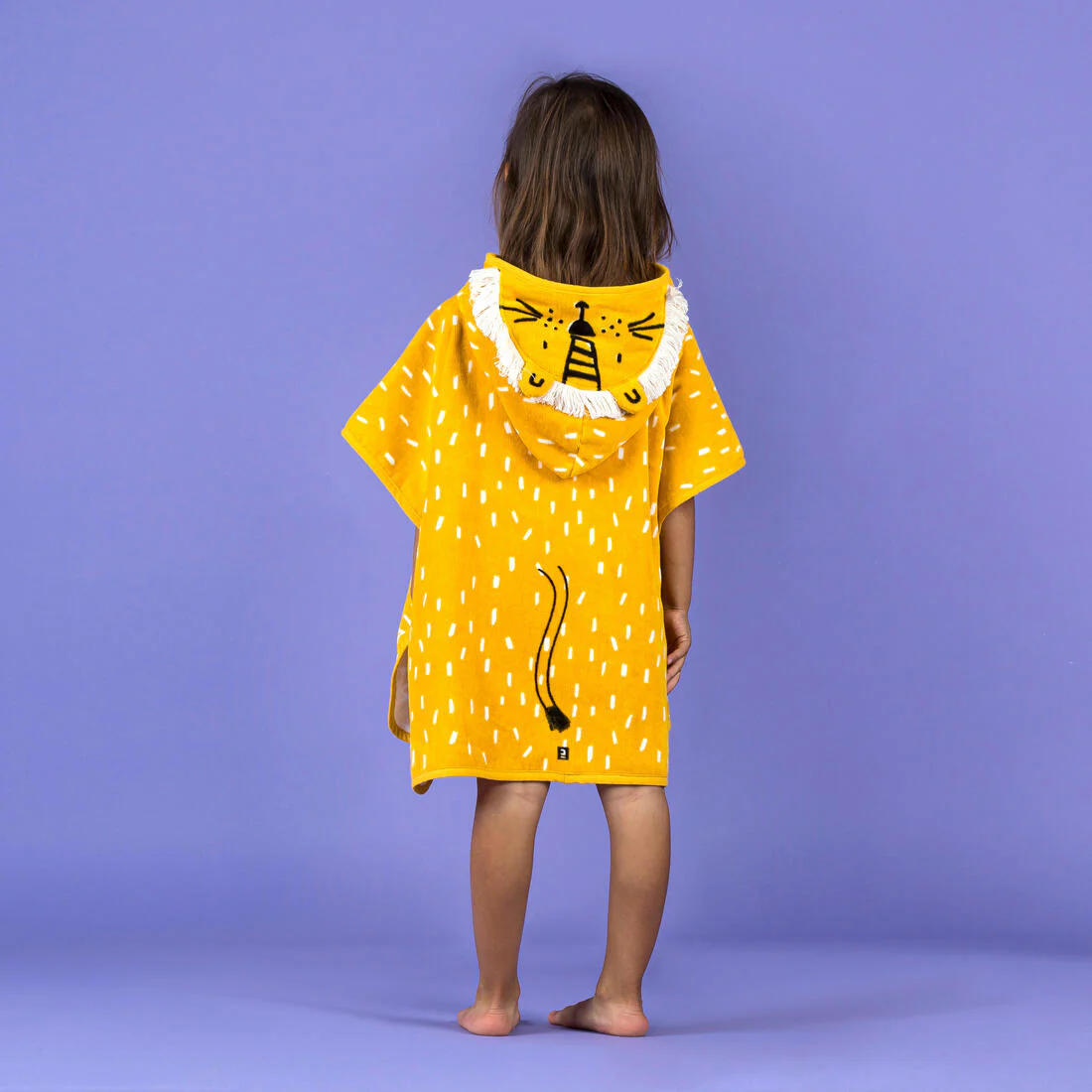 Baby cotton changing poncho - Lion - Image 3