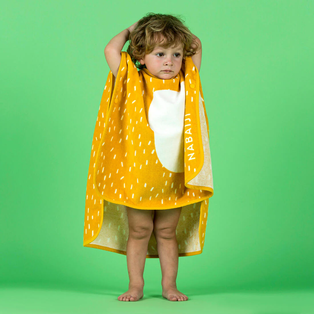 Baby cotton changing poncho - Lion - Image 4