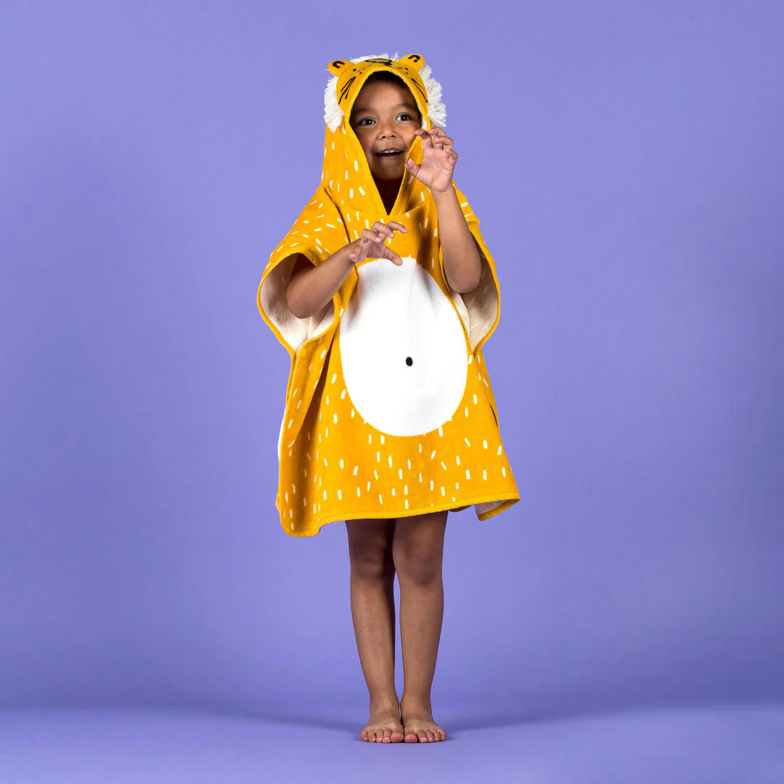 Baby cotton changing poncho - Lion - Image 5