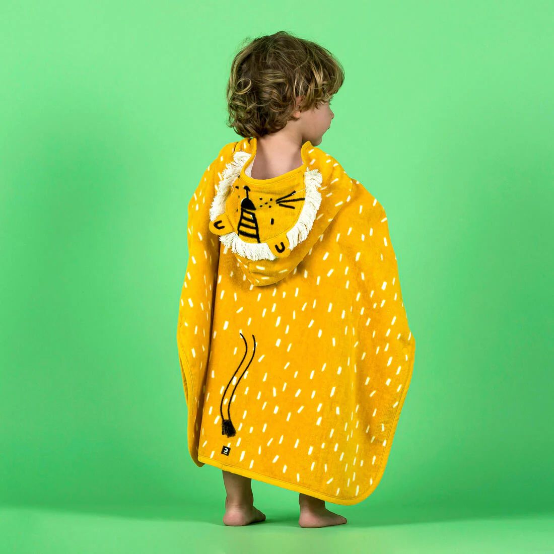 Baby cotton changing poncho - Lion - Image 6