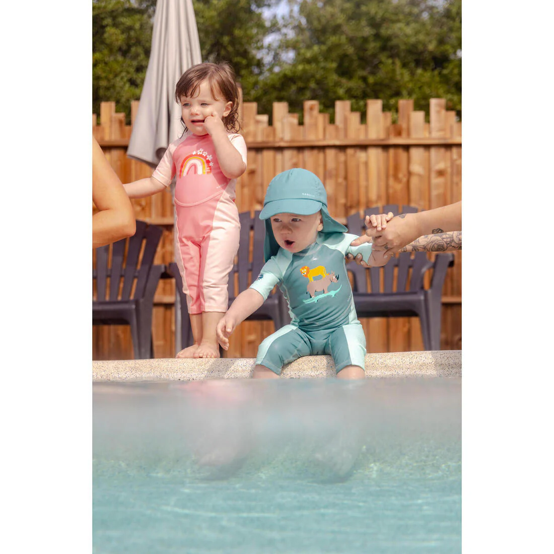 Baby UV Protection Wetsuit Kloupi - Panda Print - Image 11