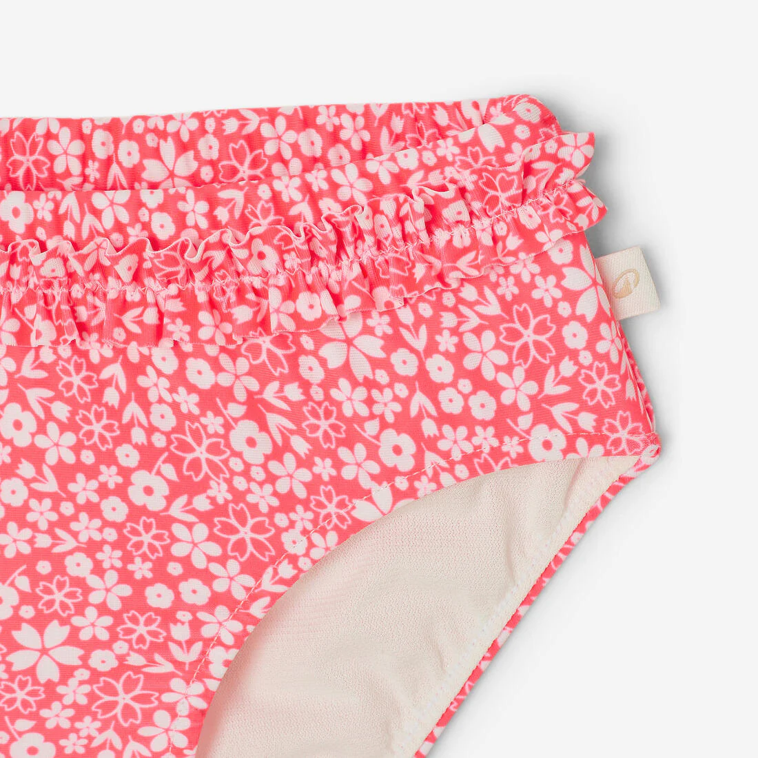 Baby Washable Swim Nappy Briefs - Pink Flower Print - Image 3