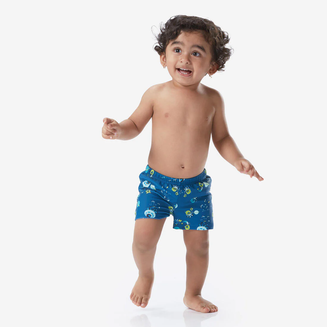 Baby Washable Swimming Nappy Boxer - Blue Printed - Image 3
