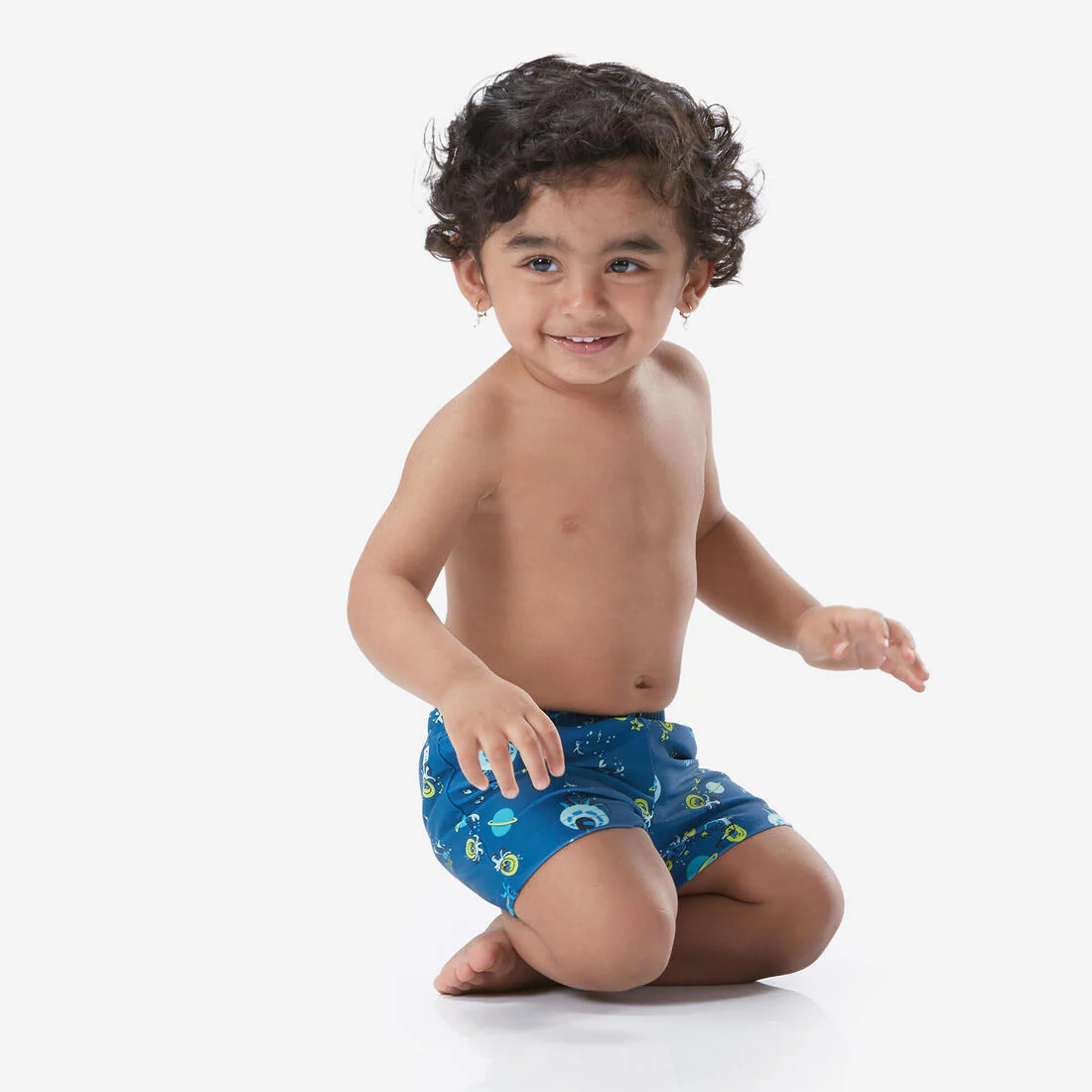 Baby Washable Swimming Nappy Boxer - Blue Printed - Image 4