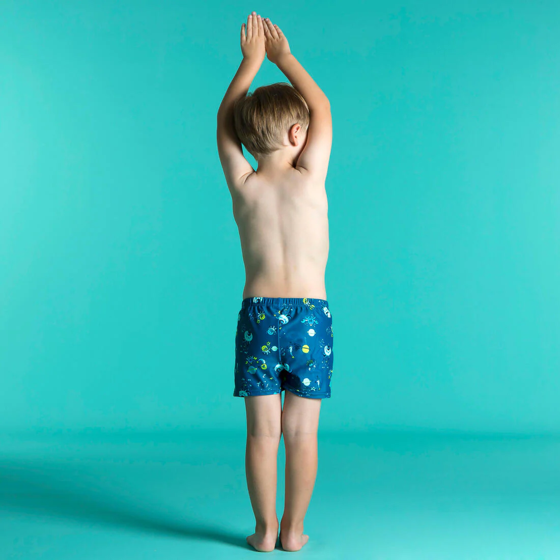 Baby Washable Swimming Nappy Boxer - Blue Printed - Image 7