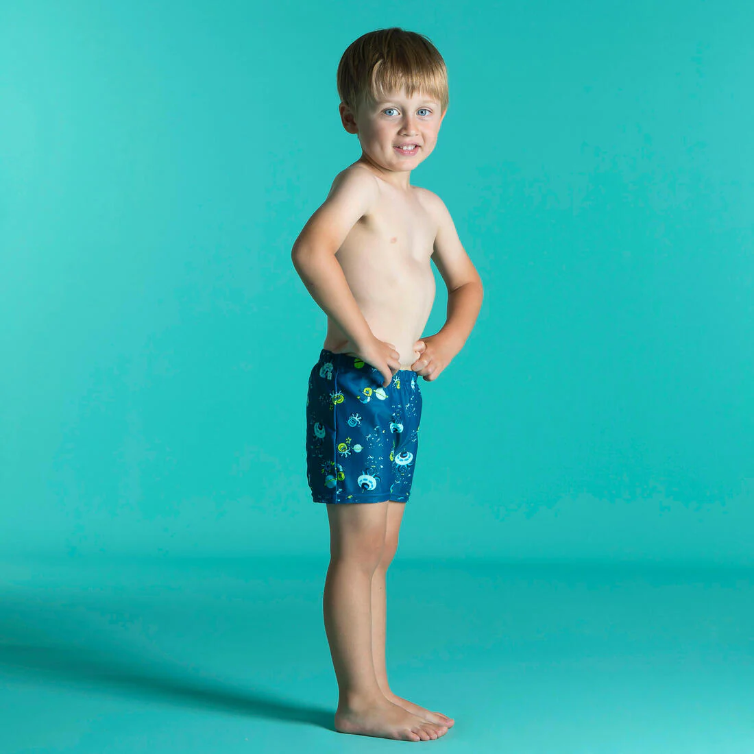 Baby Washable Swimming Nappy Boxer - Blue Printed - Image 9