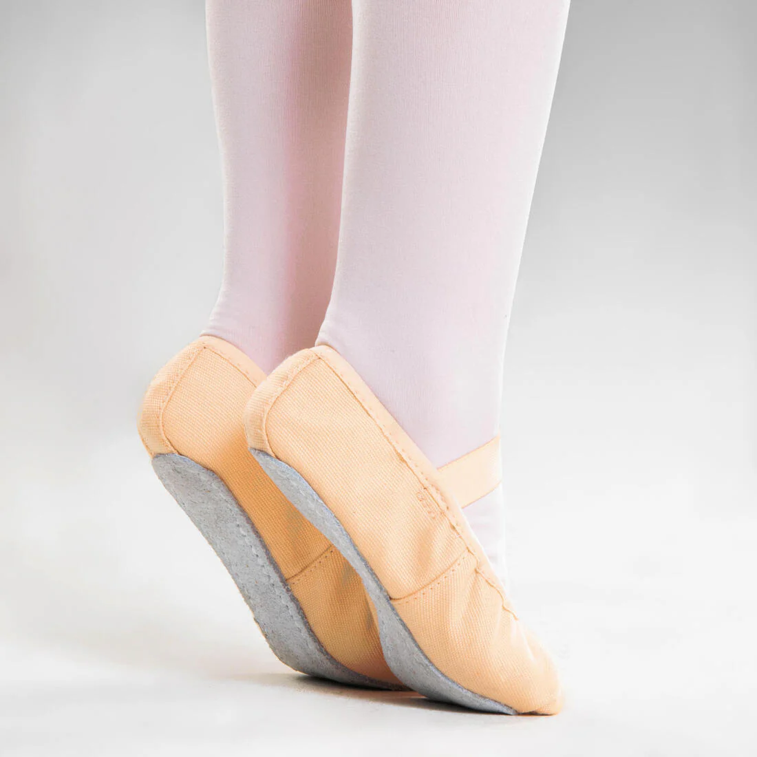 Ballet Full Sole Demi-Pointe Canvas Shoes Sizes 8C to 7 - Salmon - Image 15