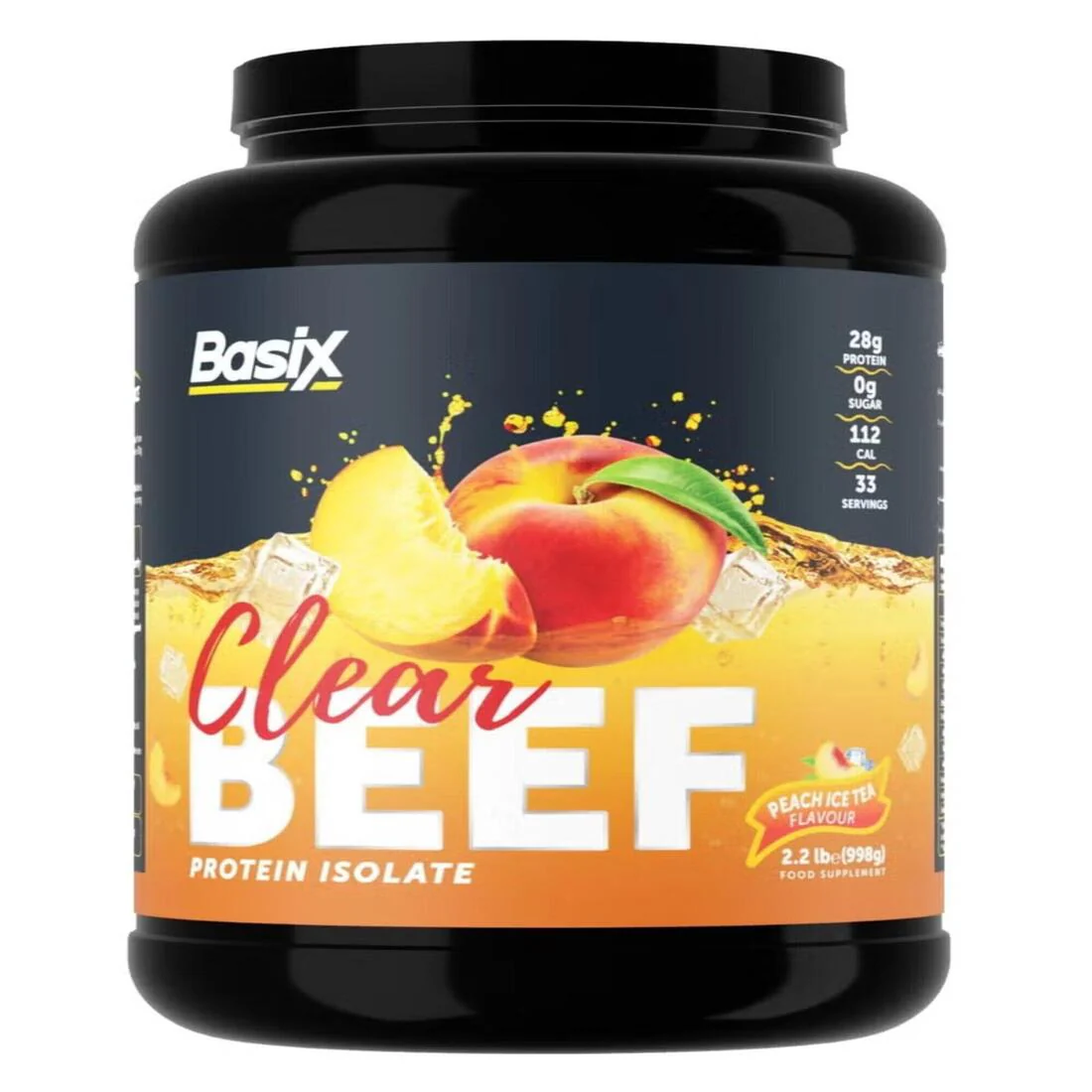 Basix Beef Protein Isolate 4.4 LB –Peach Iced Tea