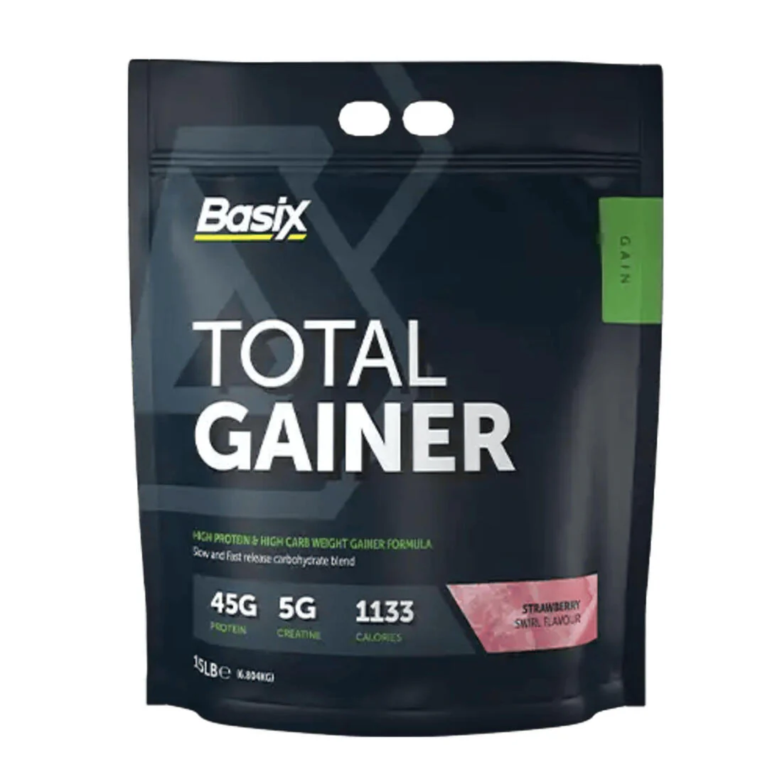 basix total gainer strawberry 15lb