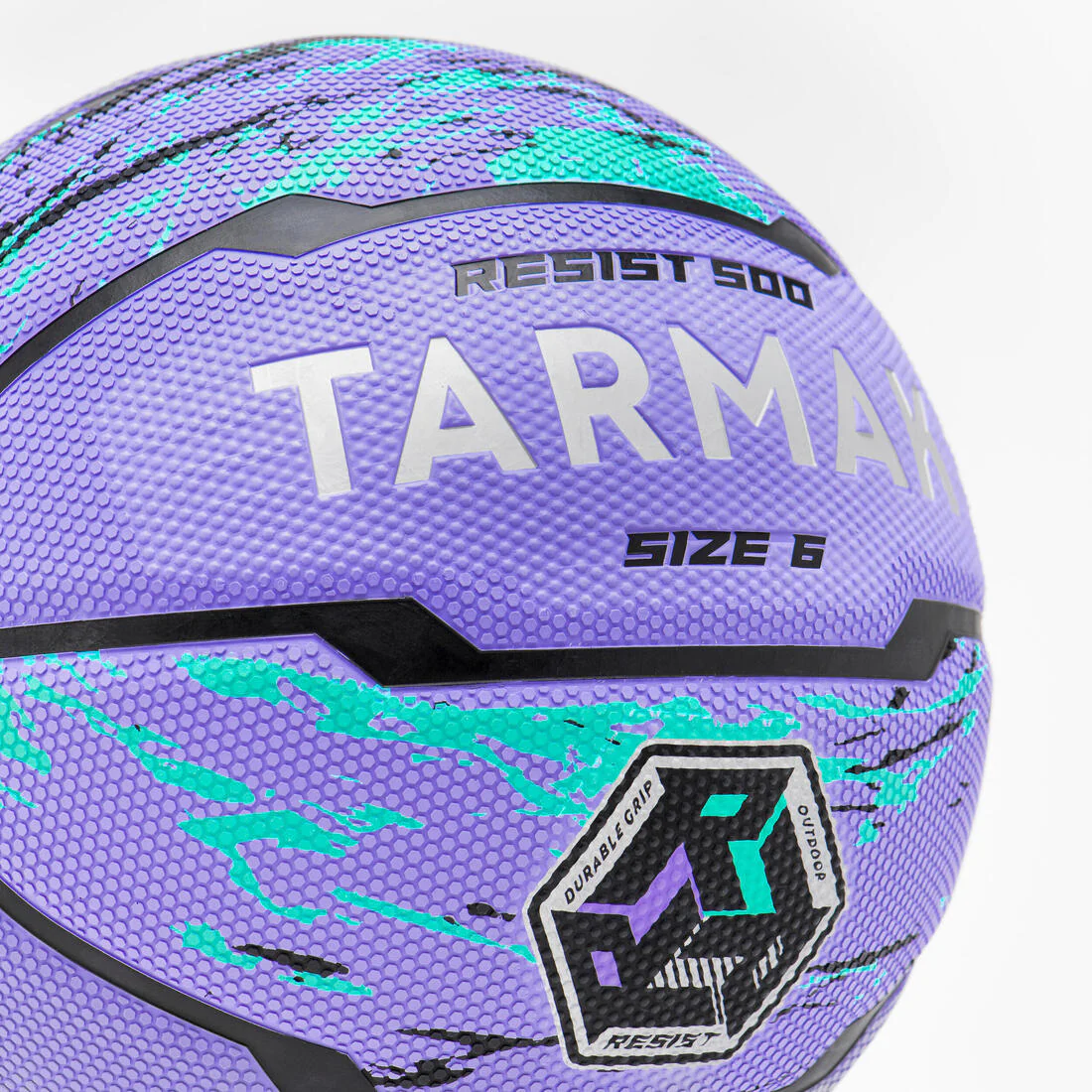 Basketball Size 6 R500 - Purple/Turquoise - Image 4