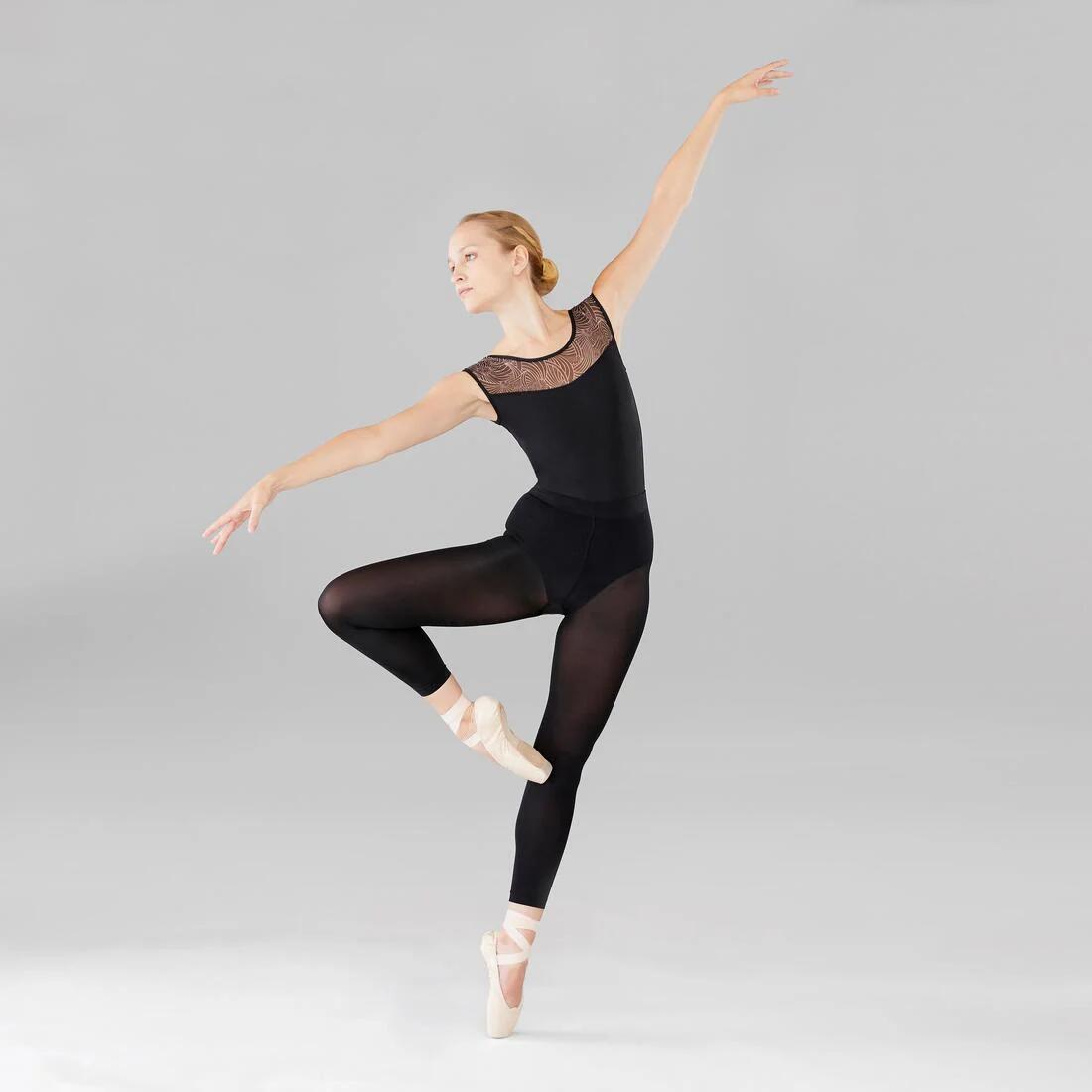 Beginner Pointe Shoes with Flexible Soles - Beige - Image 10
