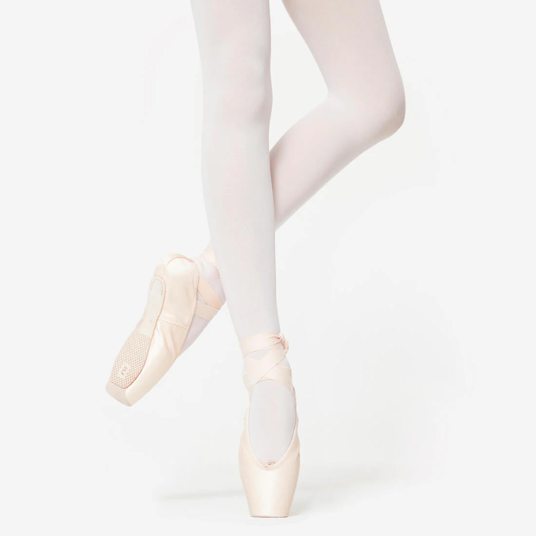 Beginner Pointe Shoes with Flexible Soles - Beige - Image 4