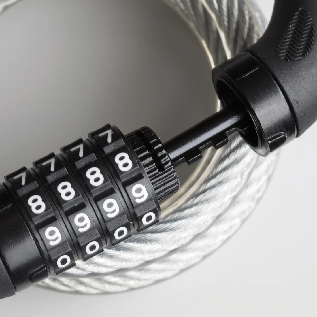 Bike Accessories Coil Cable Combination Lock 120 - Grey - Image 2