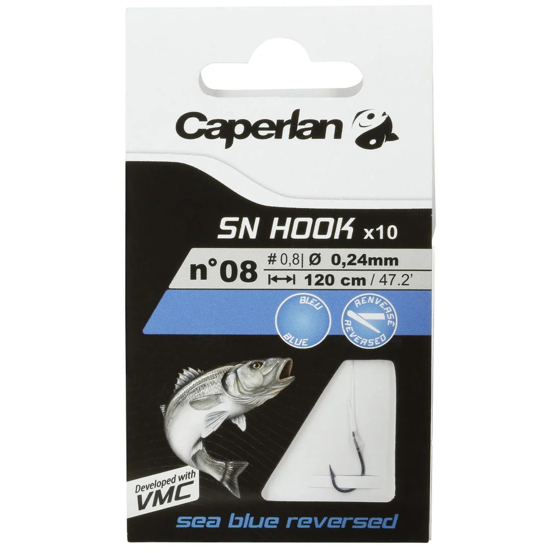 BLUE REVERSED spade-end hooks to line for sea fishing - Image 12
