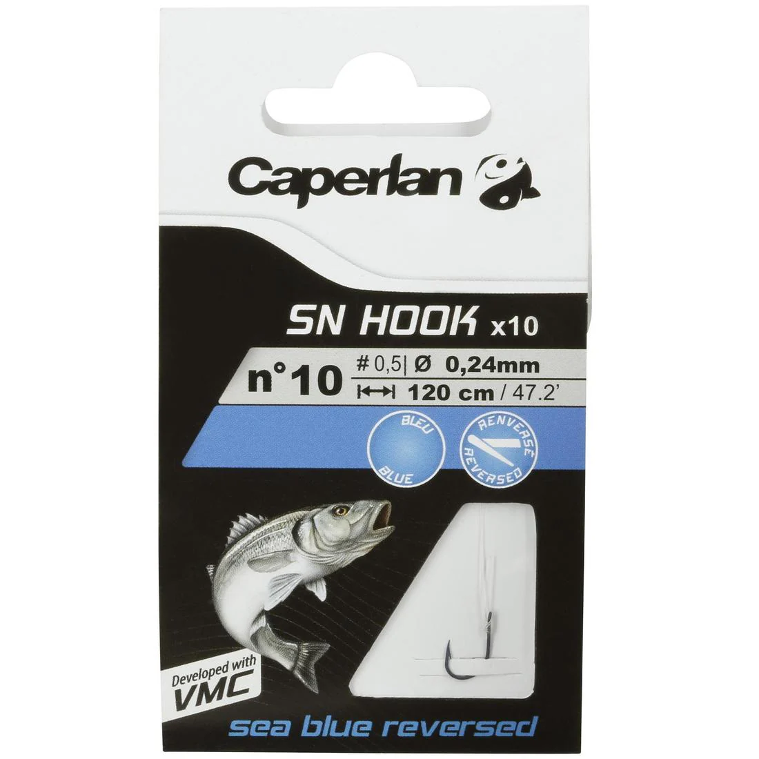 BLUE REVERSED spade-end hooks to line for sea fishing - Image 15