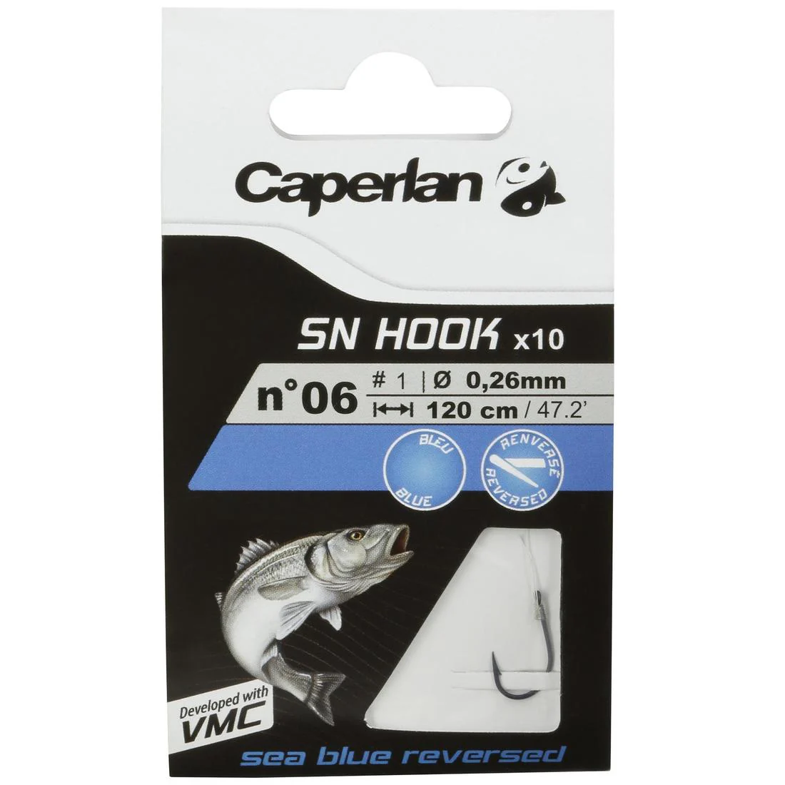 BLUE REVERSED spade-end hooks to line for sea fishing - Image 9