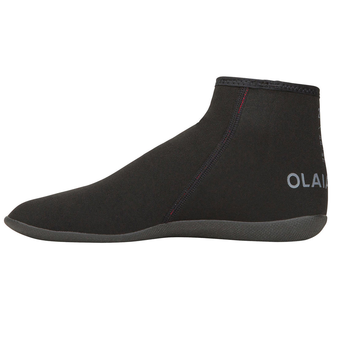 BODYBOARDING AND SURFING SOCKS 2 MM Neoprene 100 - BLACK - Image 4