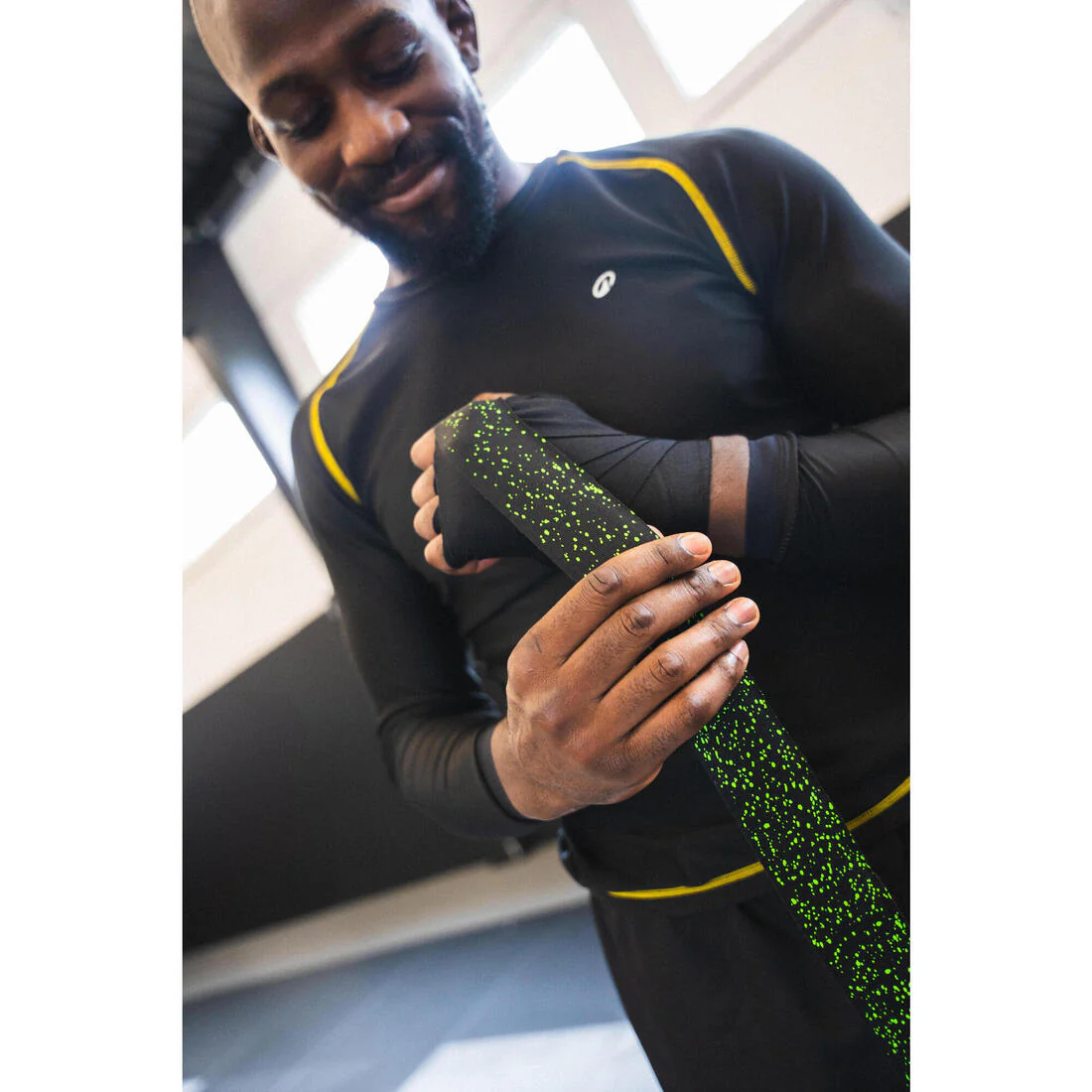 Boxing Wraps 4.5 m - Green/Black - Image 5