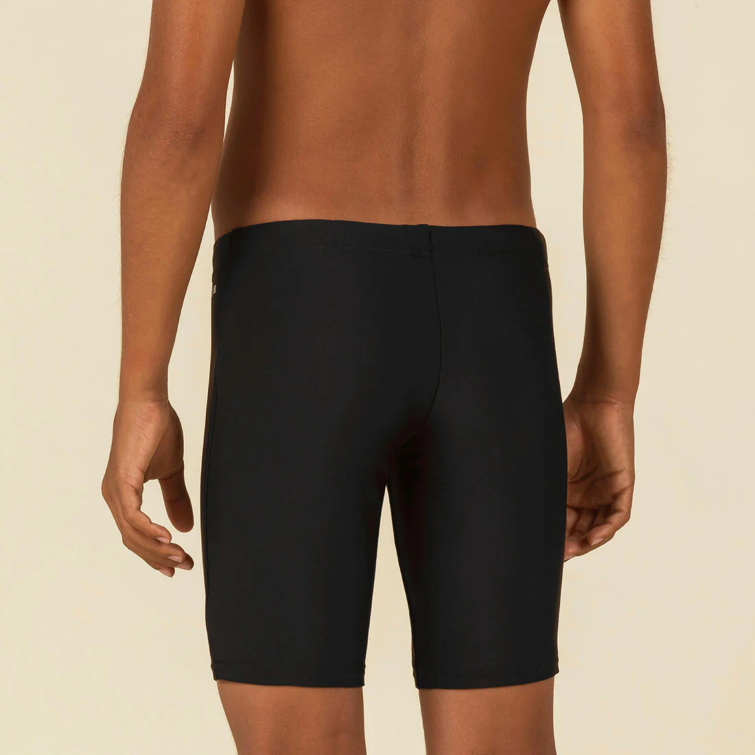 Boy's swimming swimsuit jammer 100 basic - black - Image 5