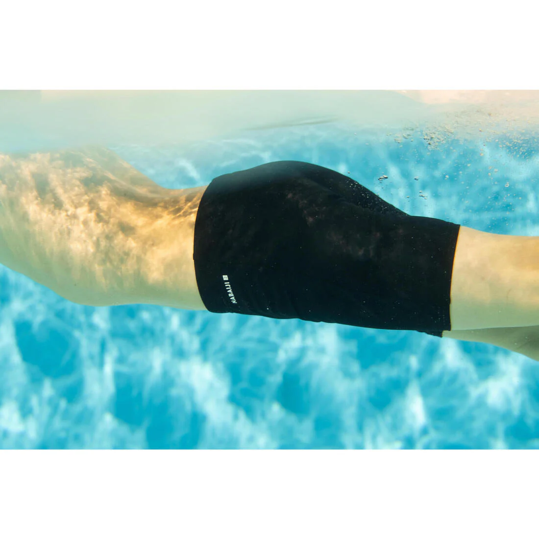 Boy's swimming swimsuit jammer 100 basic - black - Image 6