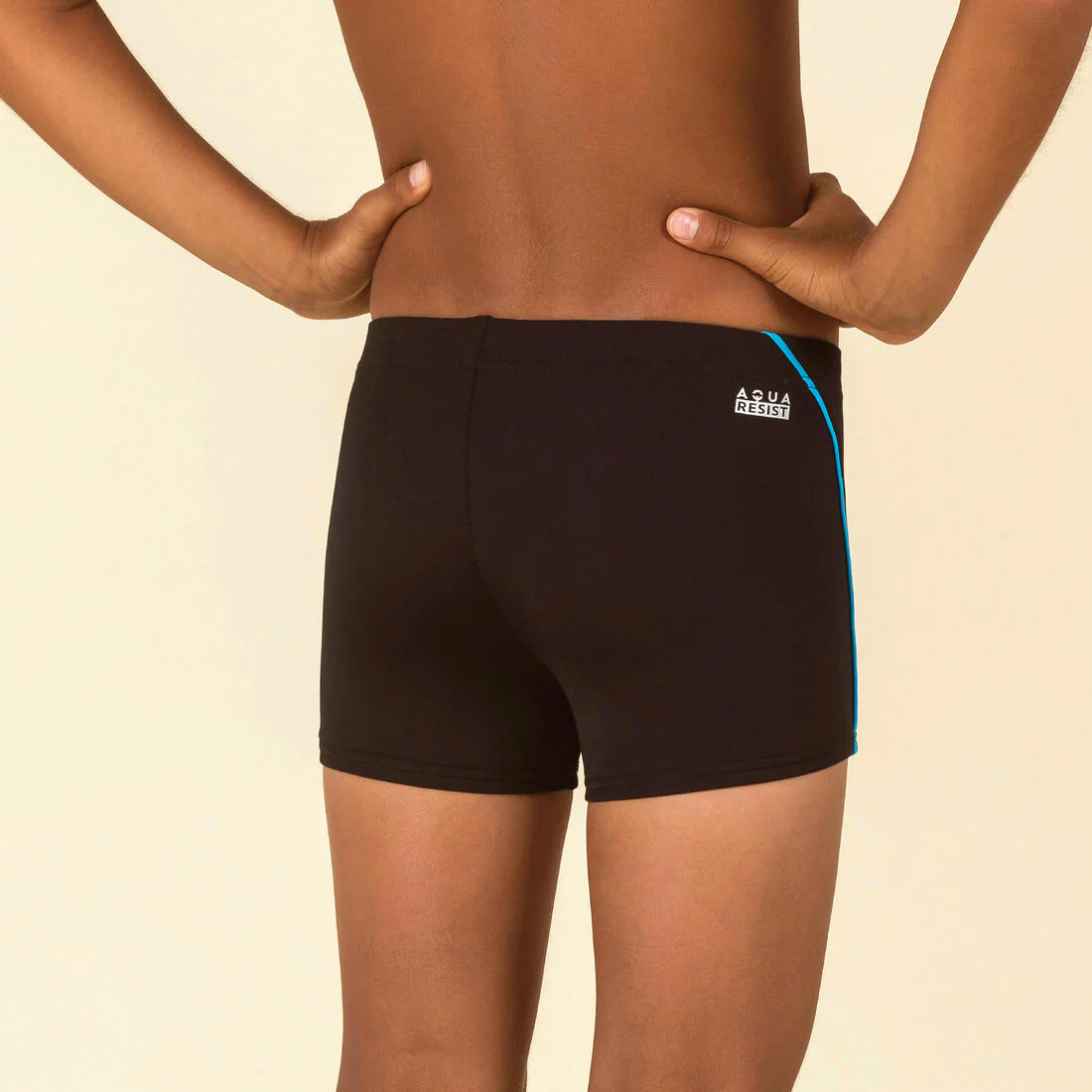 Boys' swimming boxer shorts - 100 plus black - Image 3