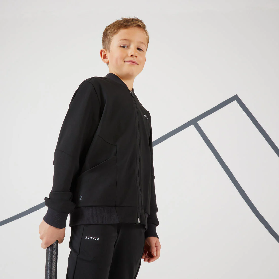 Boys' Tennis Jacket TJK500 - Black