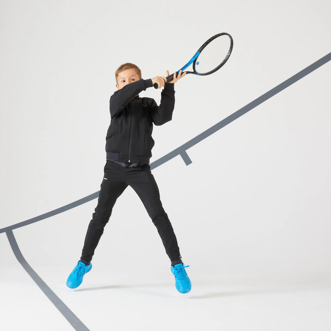 Boys' Tennis Jacket TJK500 - Black - Image 2