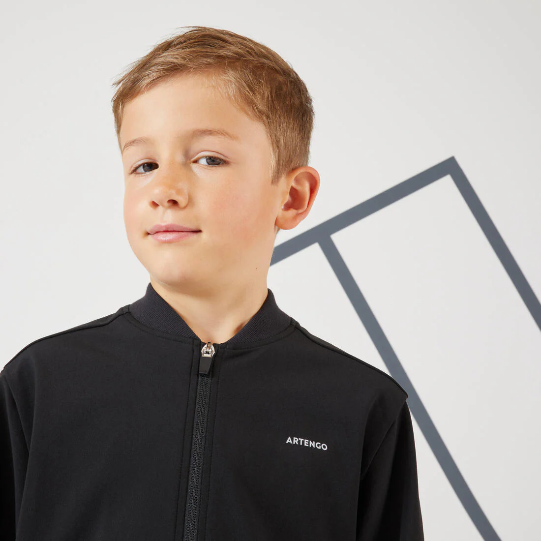 Boys' Tennis Jacket TJK500 - Black - Image 5