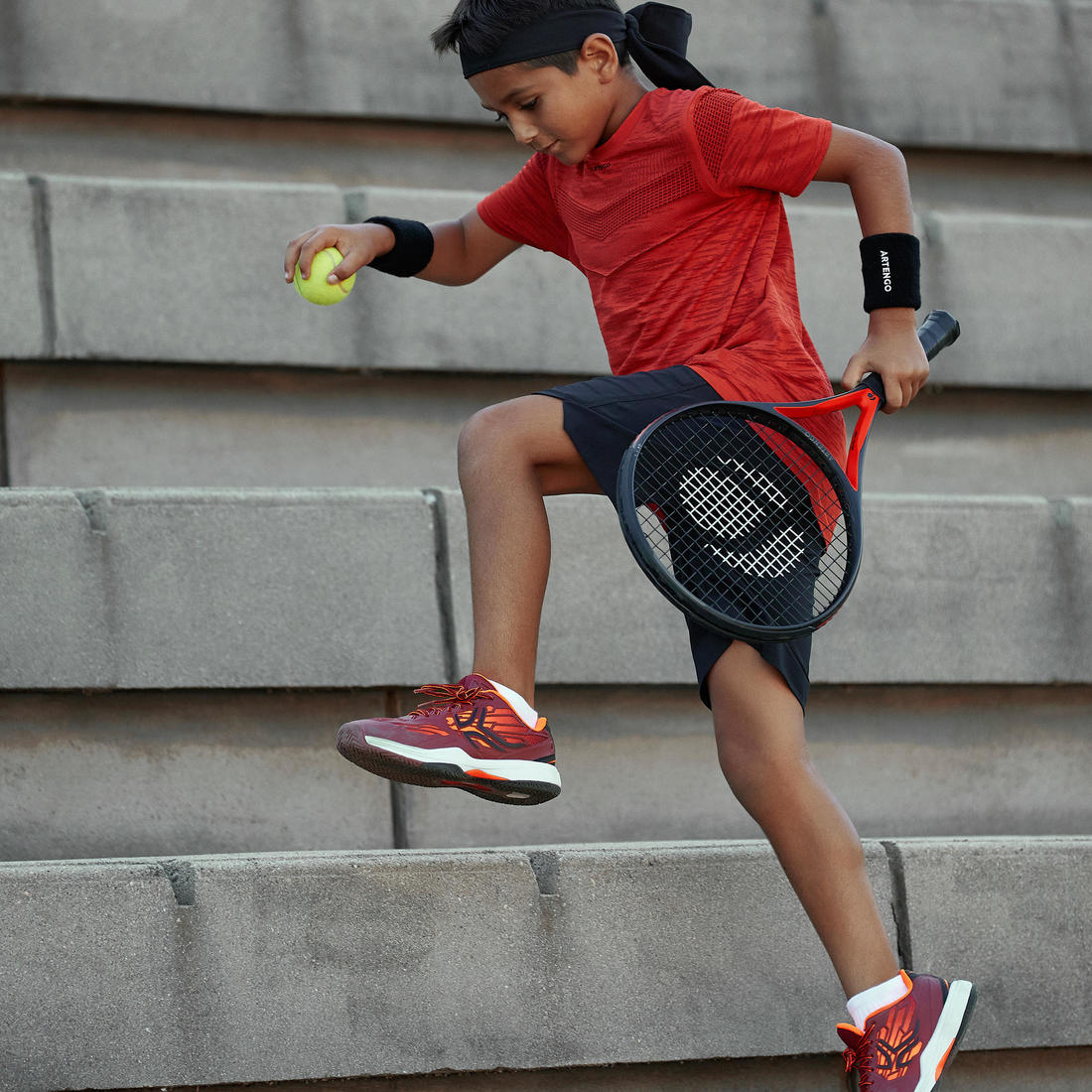 Boys' Tennis Shorts TSH900 - Black - Image 12