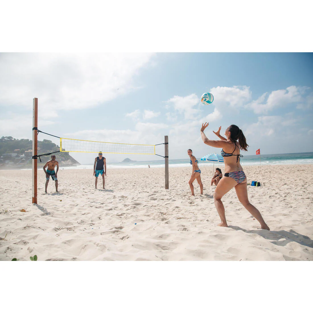 BV100 Beach Volleyball Net - Yellow - Image 16