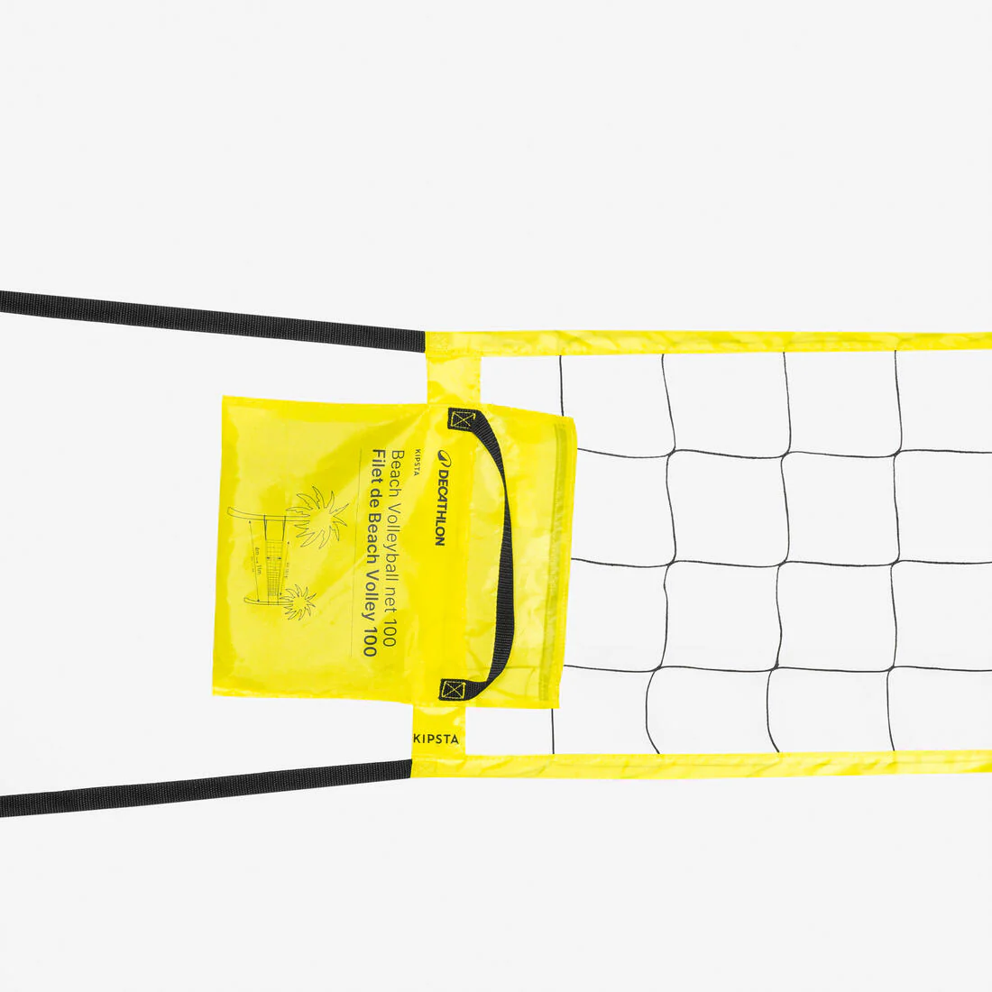 BV100 Beach Volleyball Net - Yellow - Image 6
