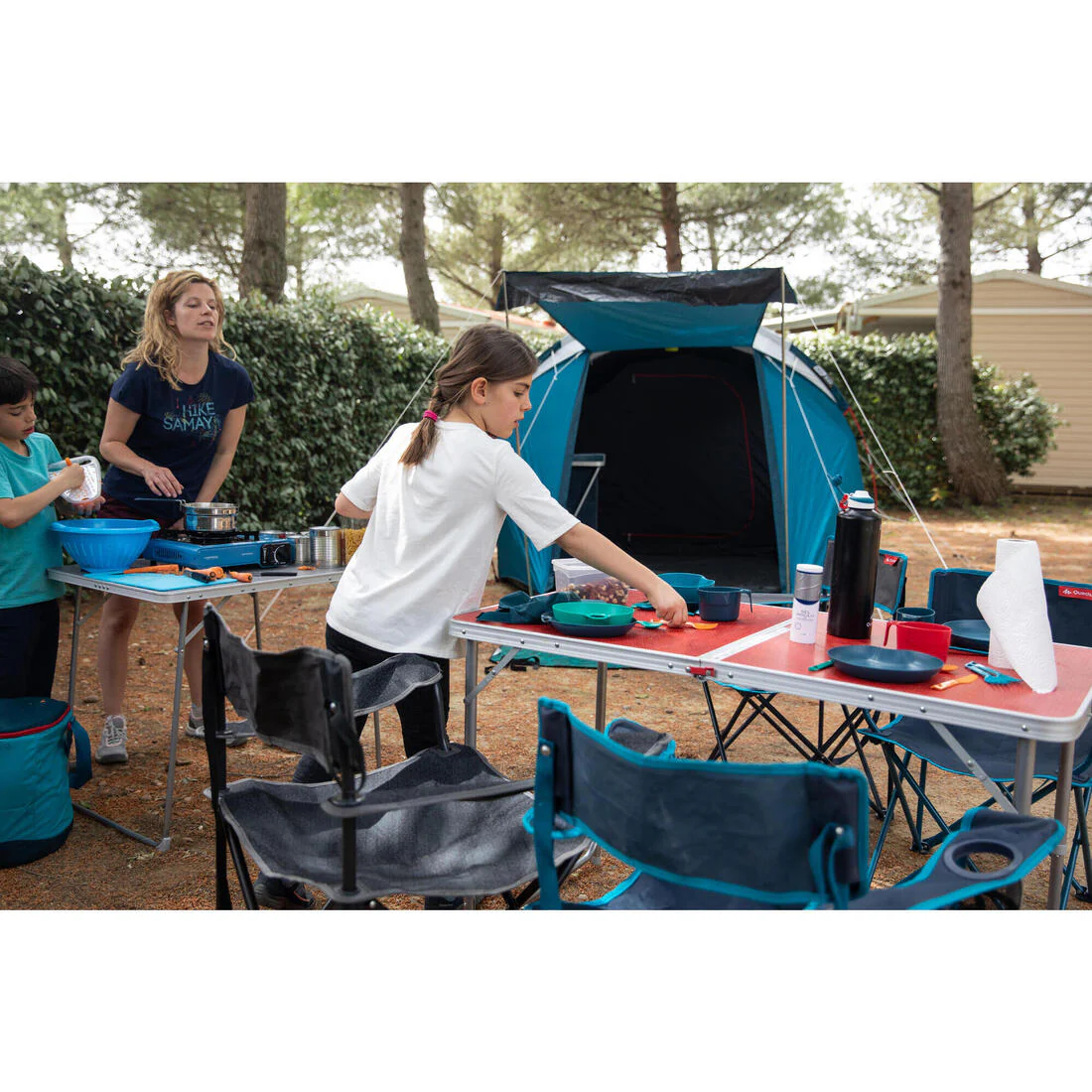 Camping and bivouacking cooking set in stainless steel 100 - 2 persons-10 items. - Image 2