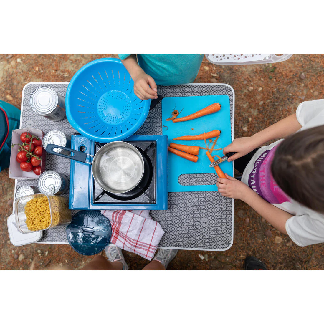 Camping and bivouacking cooking set in stainless steel 100 - 2 persons-10 items. - Image 3