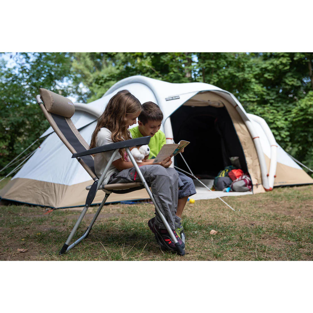 Camping Comfortable Reclining Folding Armchair - steel/aluminium - Image 16